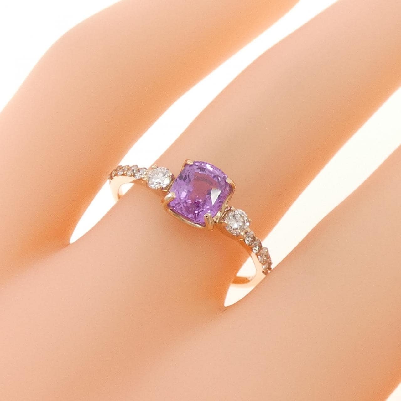 K18PG サファイヤ リング 1.27CT