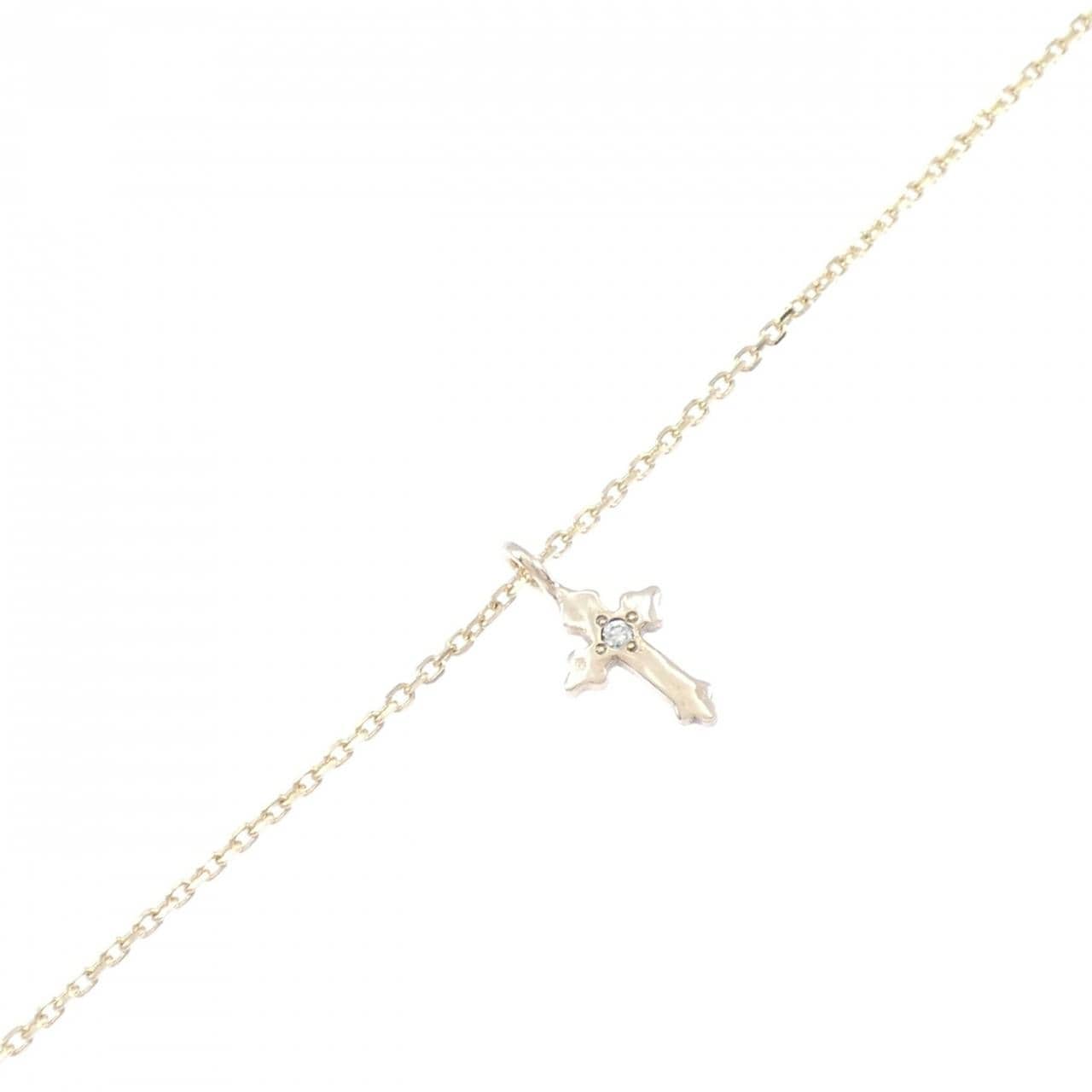 K10YG クロス ダイヤモンド ブレスレット