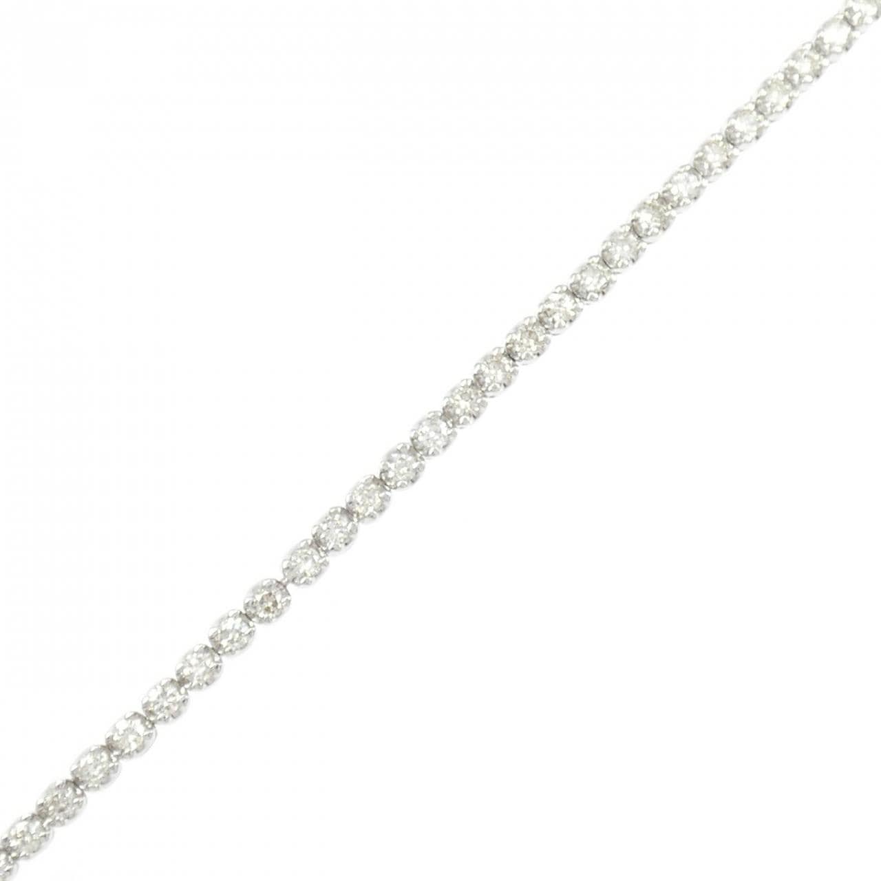 K18WG ダイヤモンド ブレスレット 1.70CT