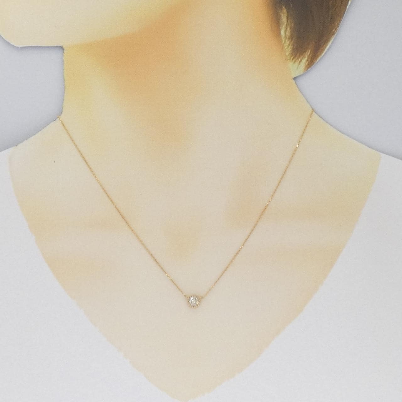 K18PG ダイヤモンド ネックレス 0.30CT