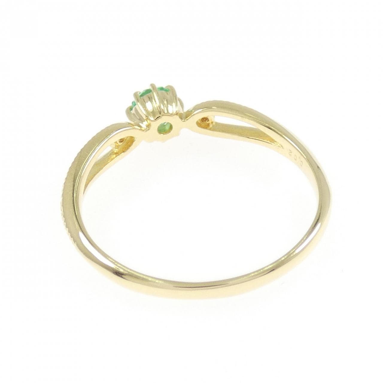K18YG エメラルド リング 0.28CT