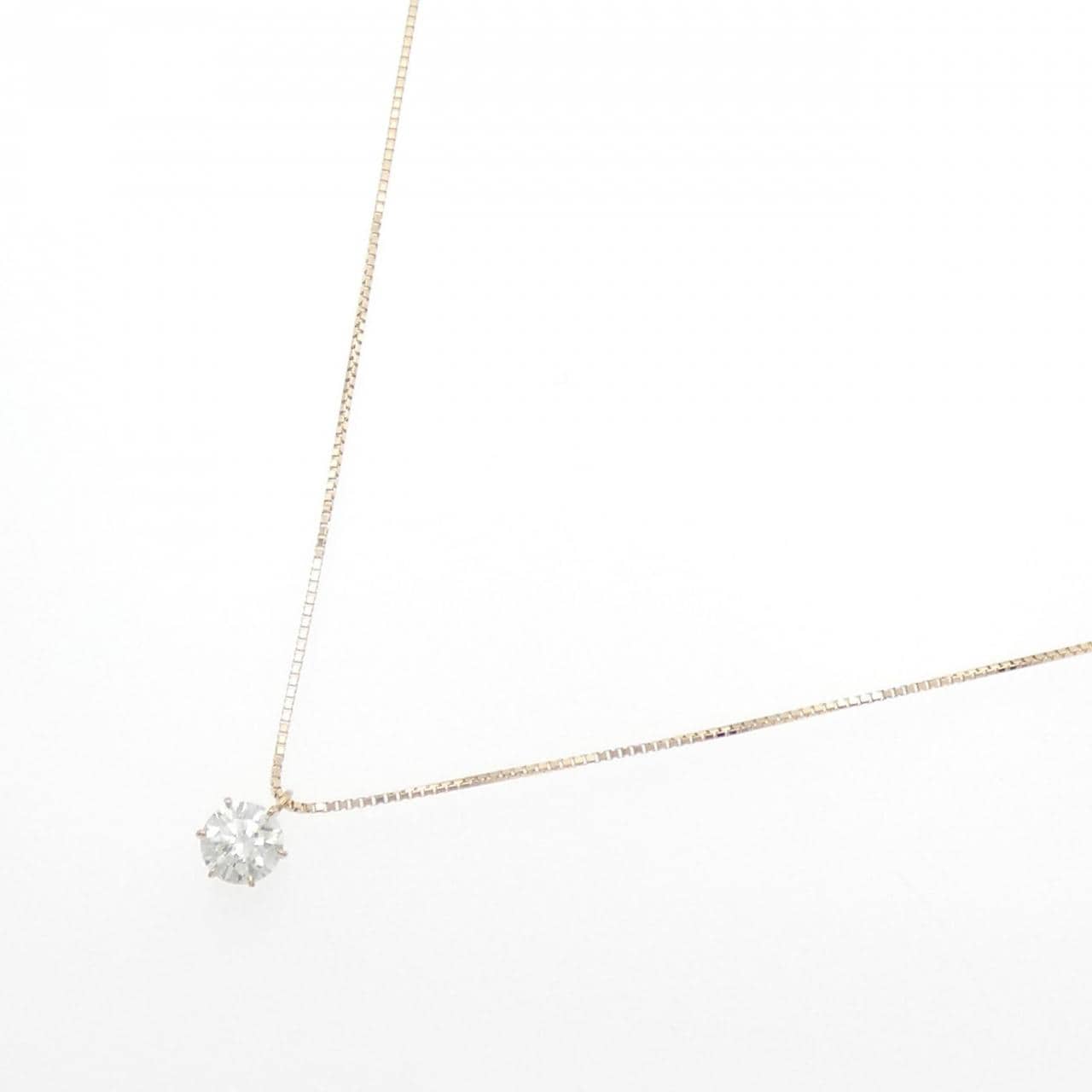 K18PG ソリティア ダイヤモンド ネックレス 0.54CT