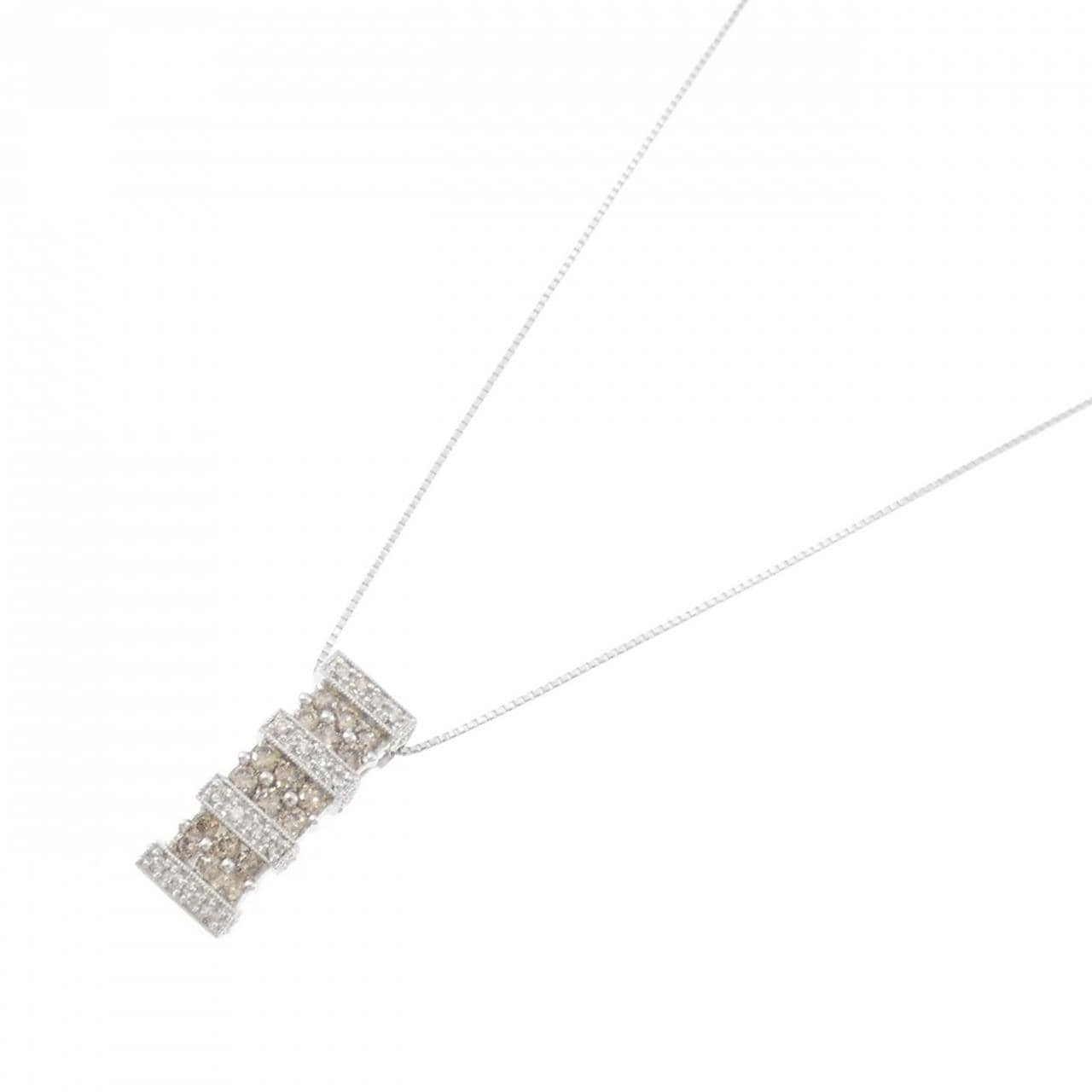 K18WG ダイヤモンド ネックレス 1.00CT