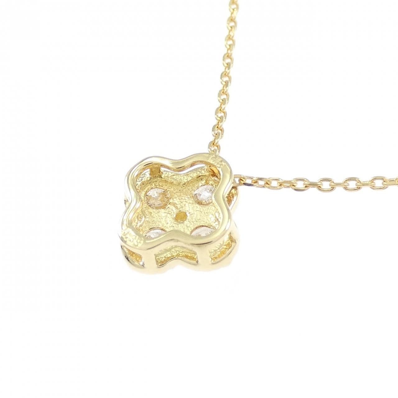 K18YG フラワー ダイヤモンド ネックレス 0.33CT