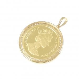 K18YG(枠) コイン ペンダント