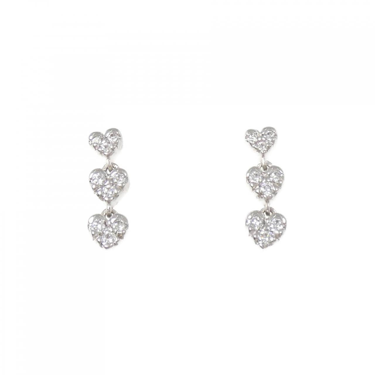 ポンテヴェキオ ハート ダイヤモンド ピアス 0.14CT