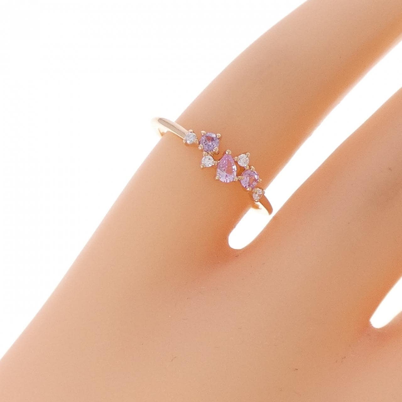 4゜C 合成サファイヤ リング