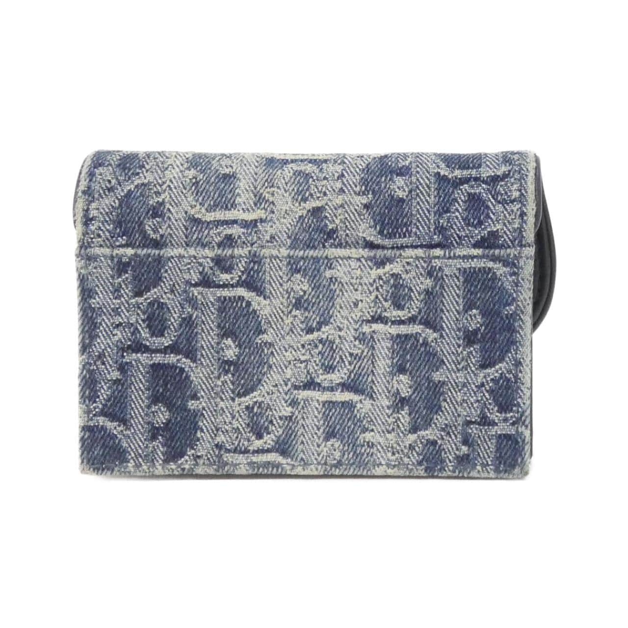 クリスチャンディオール DENIM DIOR OBLIQUE サドル ブルーム S5611CDCE カードケース