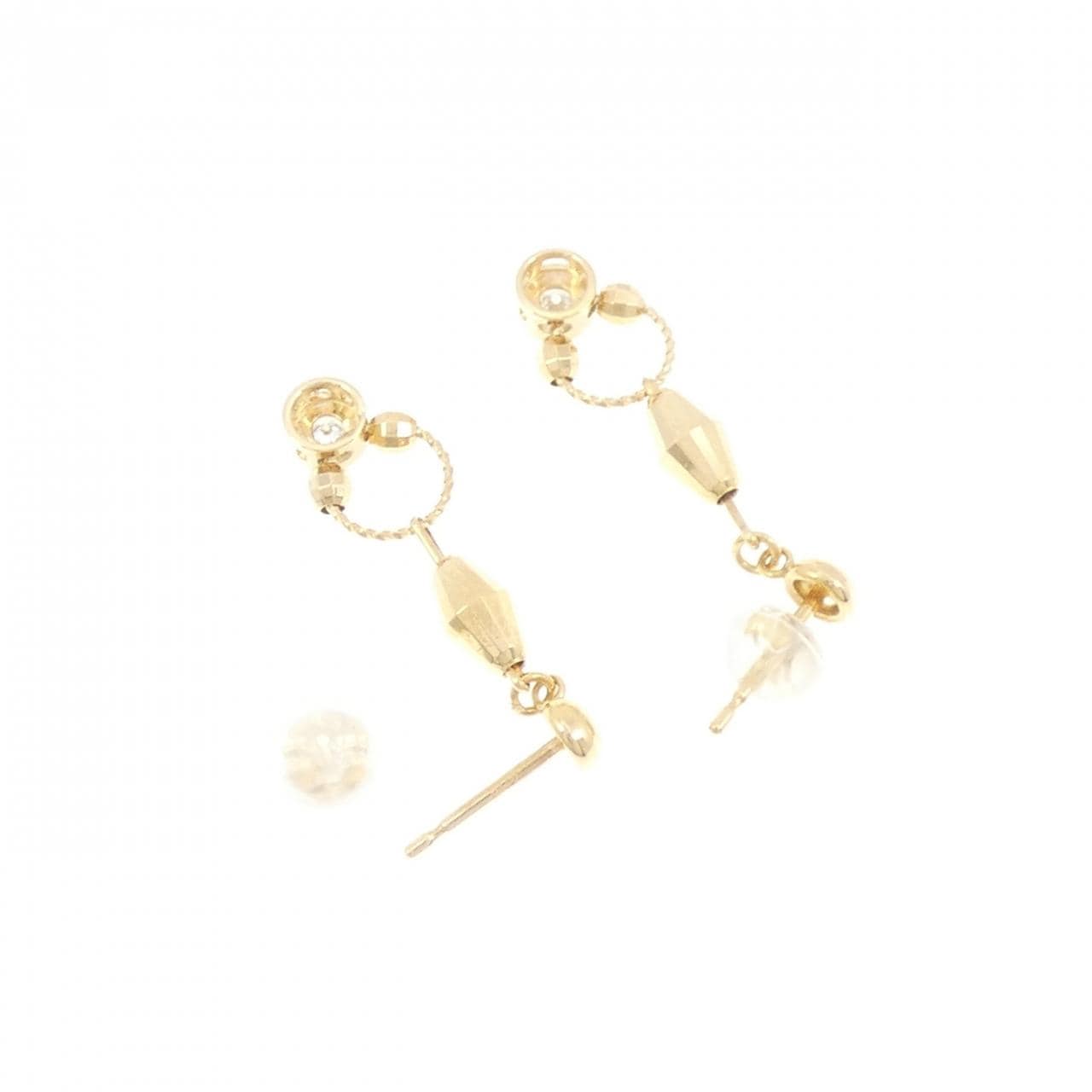 K18YG ダイヤモンド ピアス 0.10CT