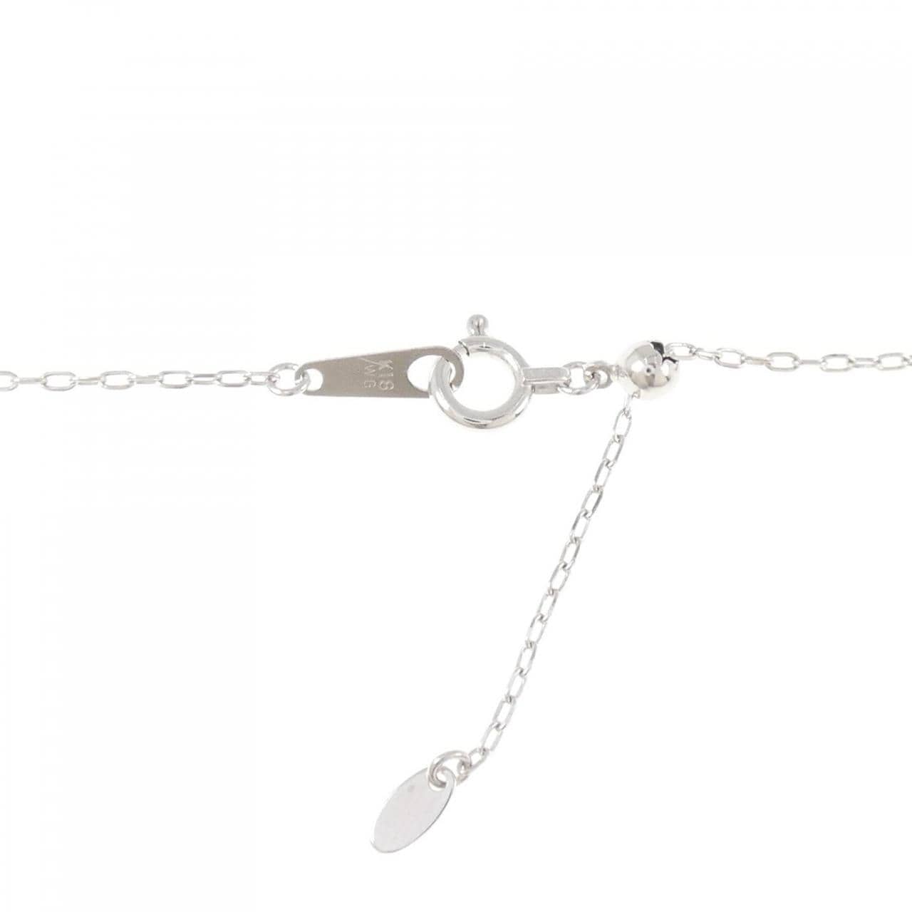 K18WG イニシャルM ダイヤモンド ネックレス 0.26CT