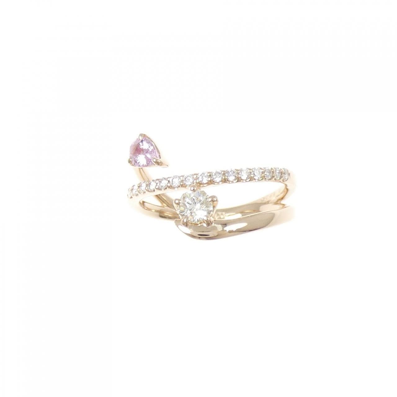 K18PG サファイヤ リング 0.19CT
