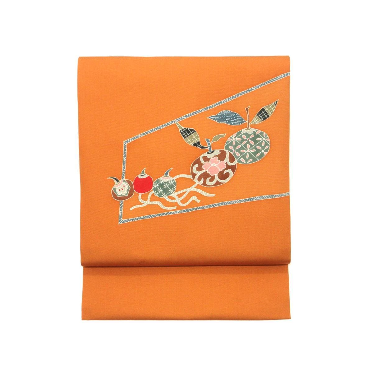 名古屋帯　塩瀬染帯　友禅加工