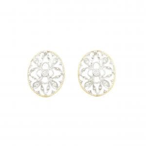 K18WG/K18YG ダイヤモンド ピアス 0.08CT