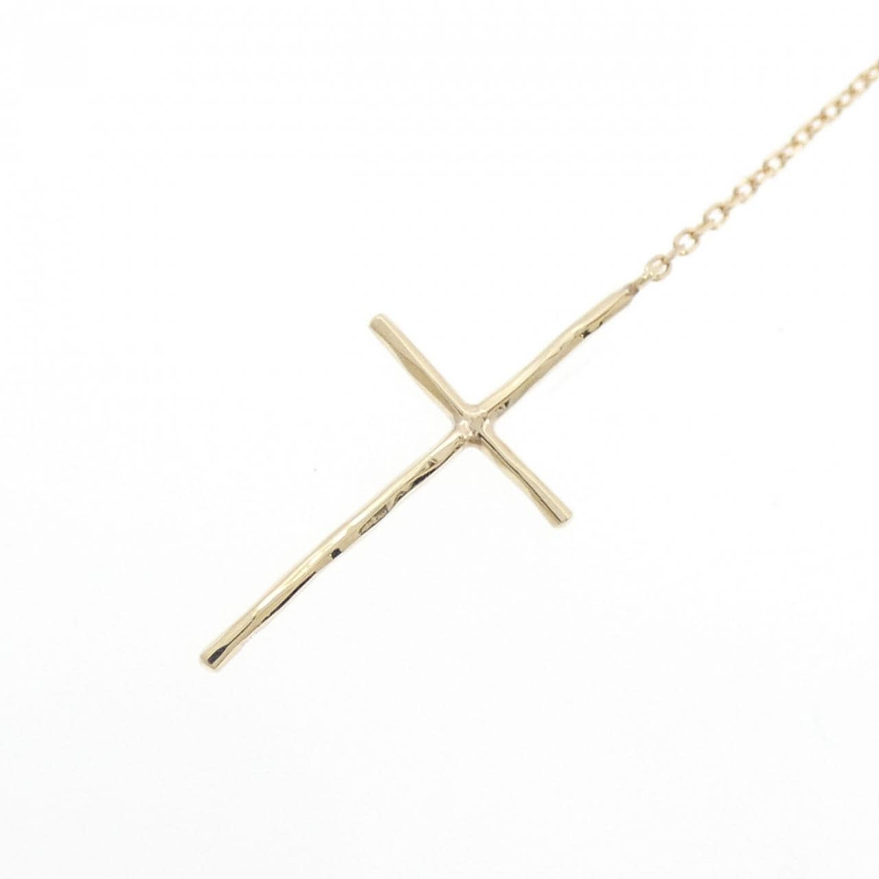 K10YG クロス ルビー ネックレス