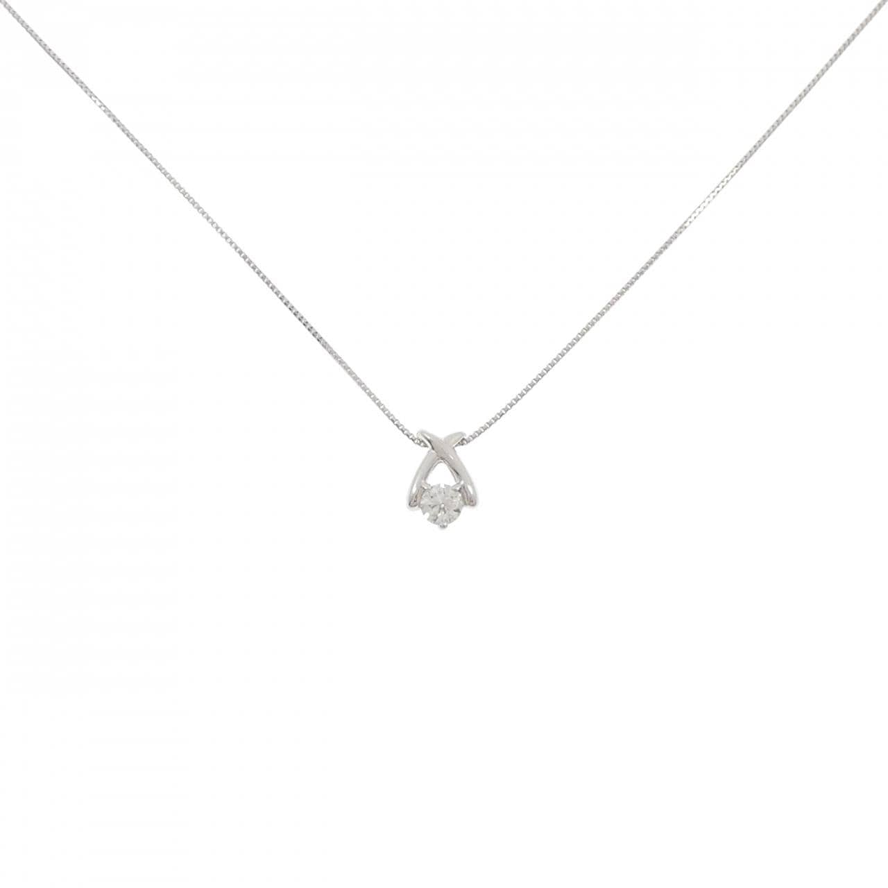 K18WG ダイヤモンド ネックレス 0.211CT E SI2 GOOD
