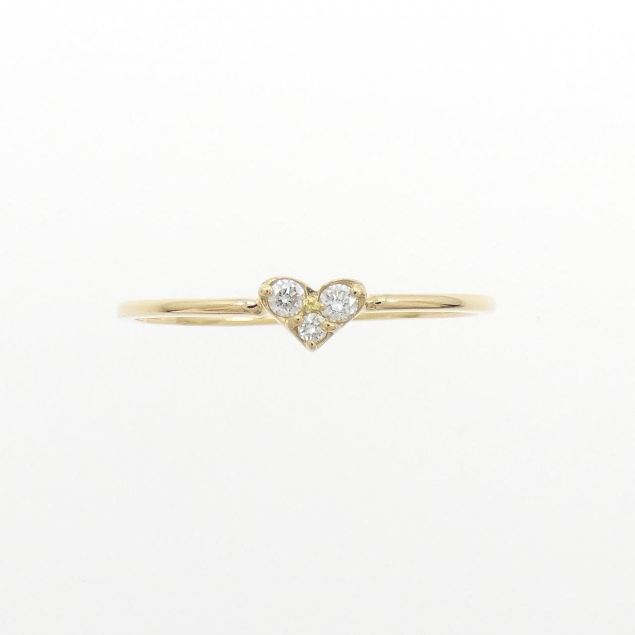 【リメイク】K18YG ハート ダイヤモンド リング 0.05CT