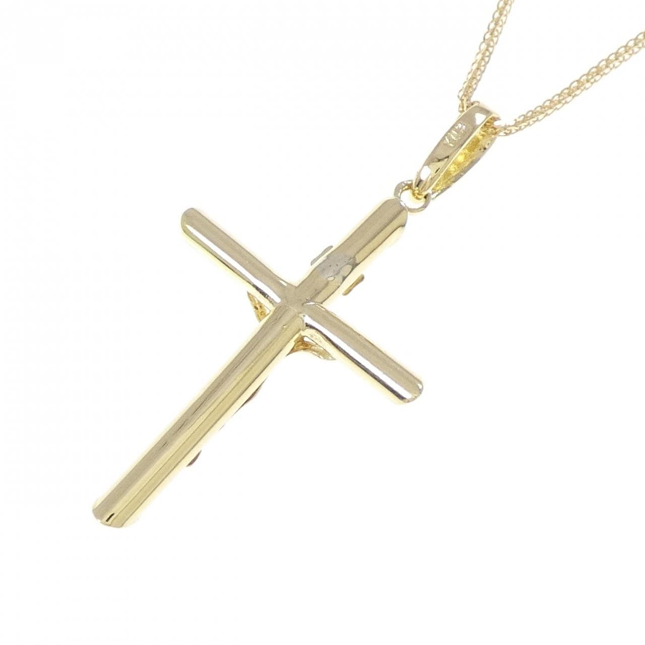 K18YG クロス ネックレス