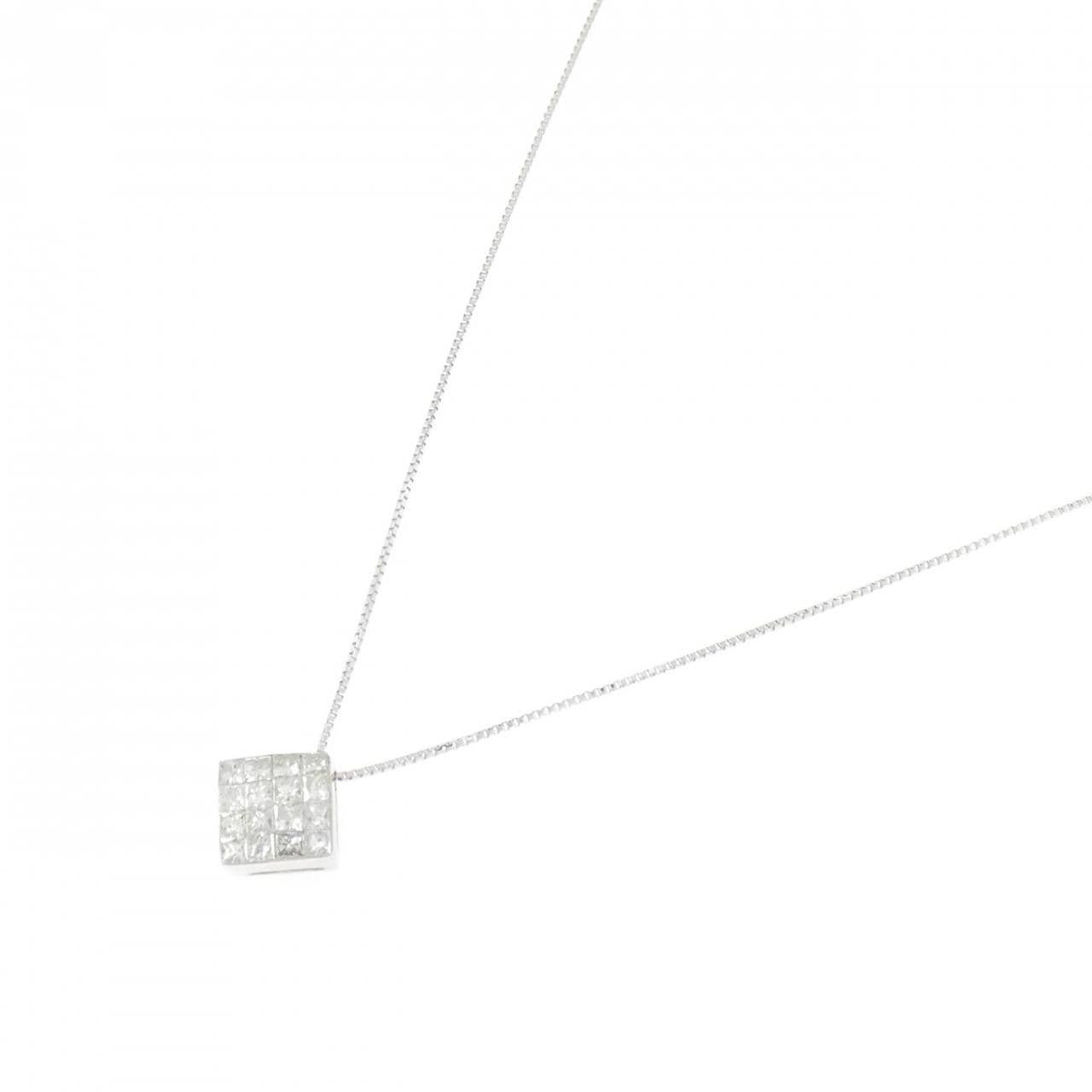 K18WG ダイヤモンド ネックレス 0.35CT