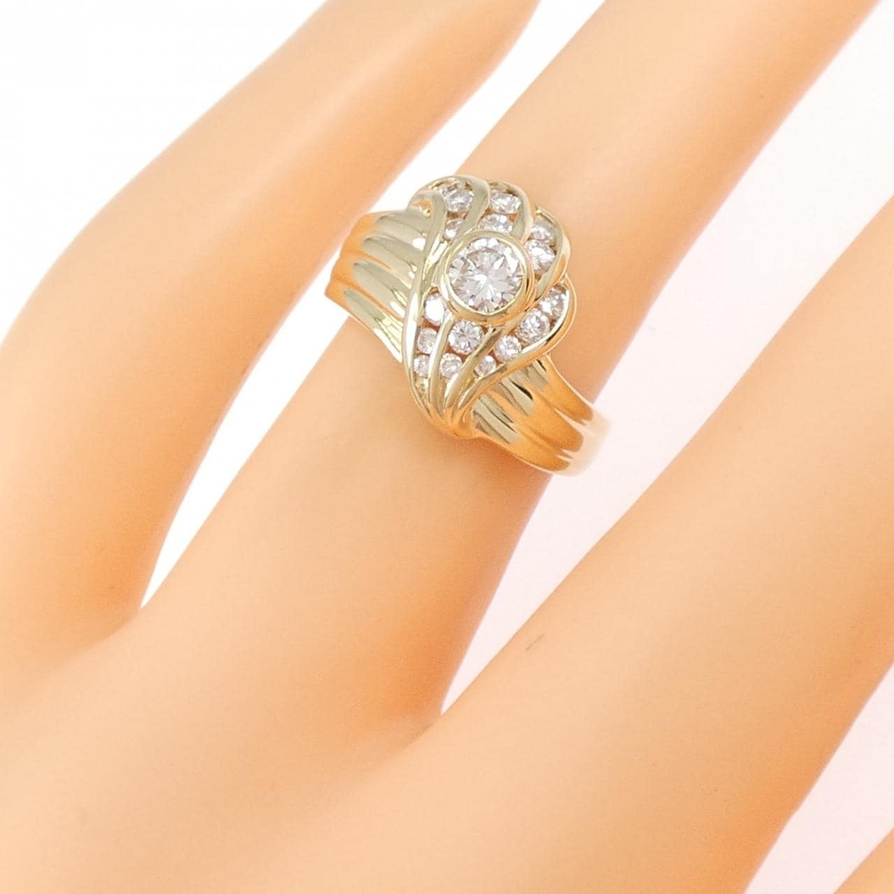 K18YG ダイヤモンド リング