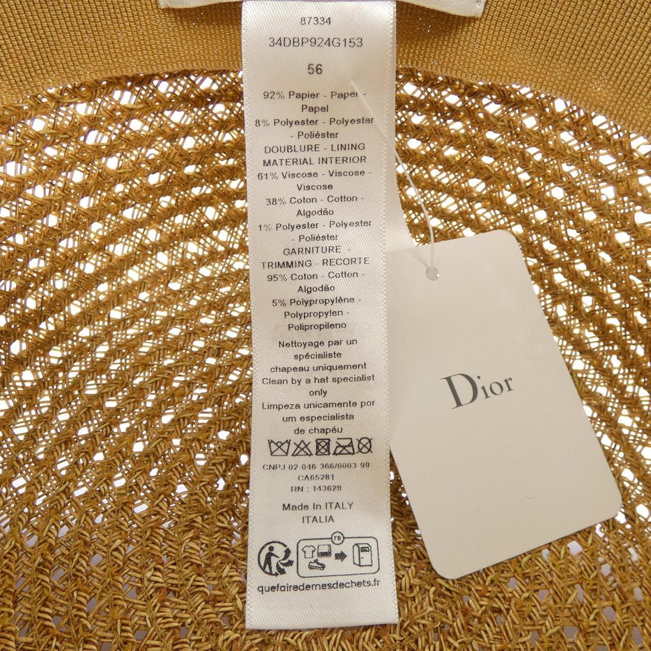 クリスチャンディオール CHRISTIAN DIOR ボブハット DIORIVIERA 34DBP924G153 D-BOBBY ハット