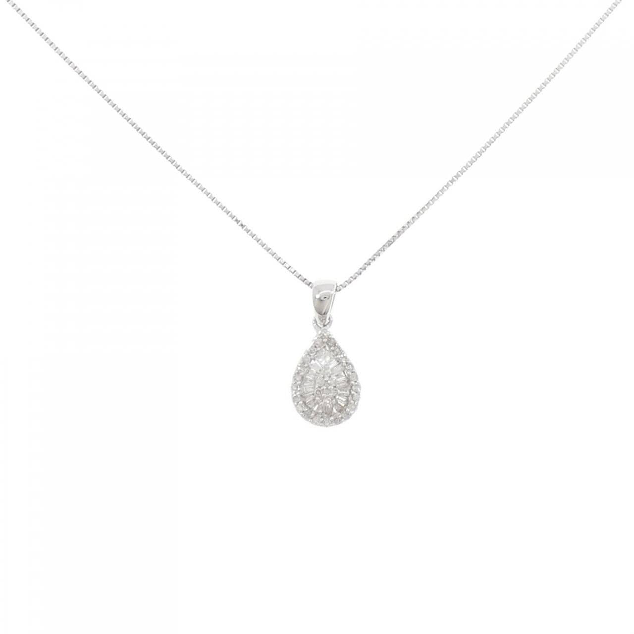 K18WG ダイヤモンド ネックレス 0.20CT