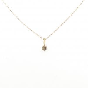 K18YG ソリティア ダイヤモンド ネックレス 0.1CT