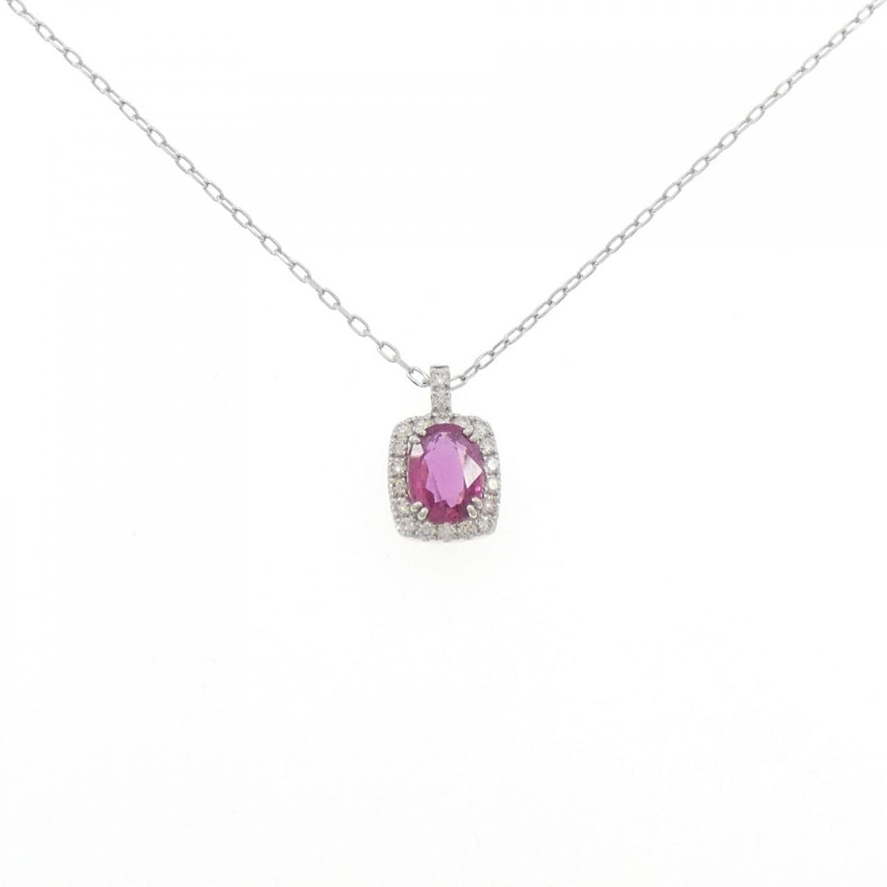 [新品] PT900/PT850 紅寶石項鍊 0.60CT