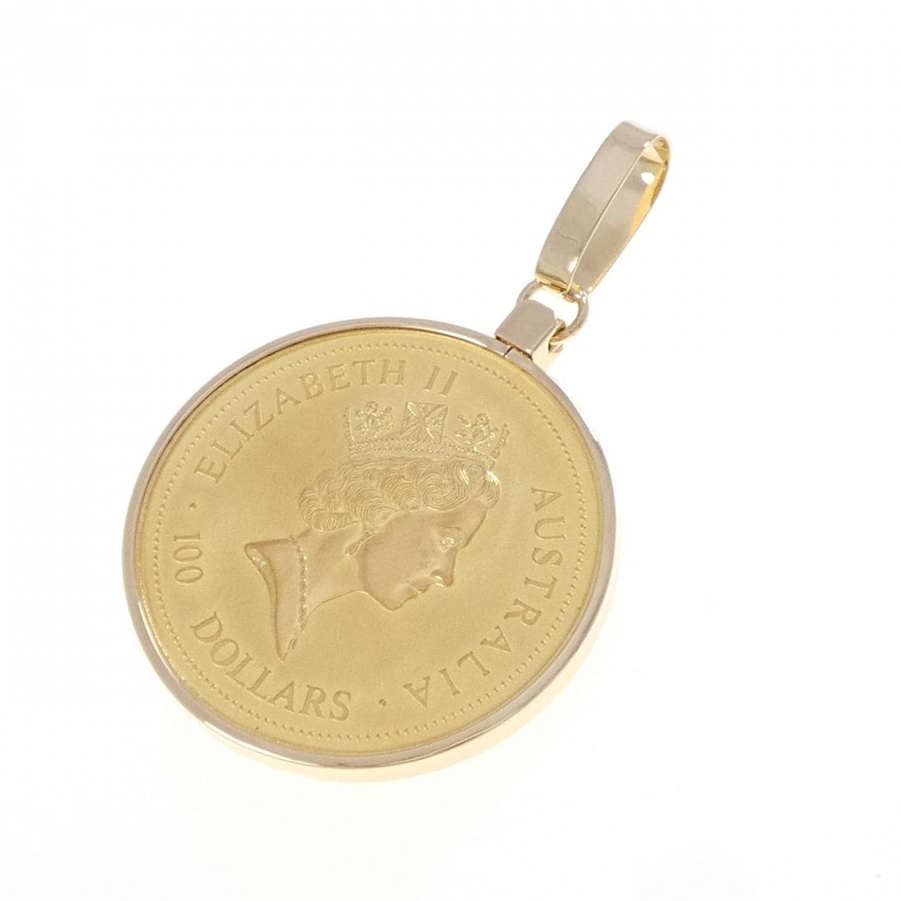K18YG(枠) コイン ペンダント