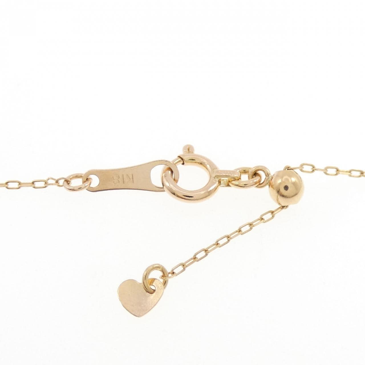 K18PG ムーン ダイヤモンド ネックレス 0.12CT