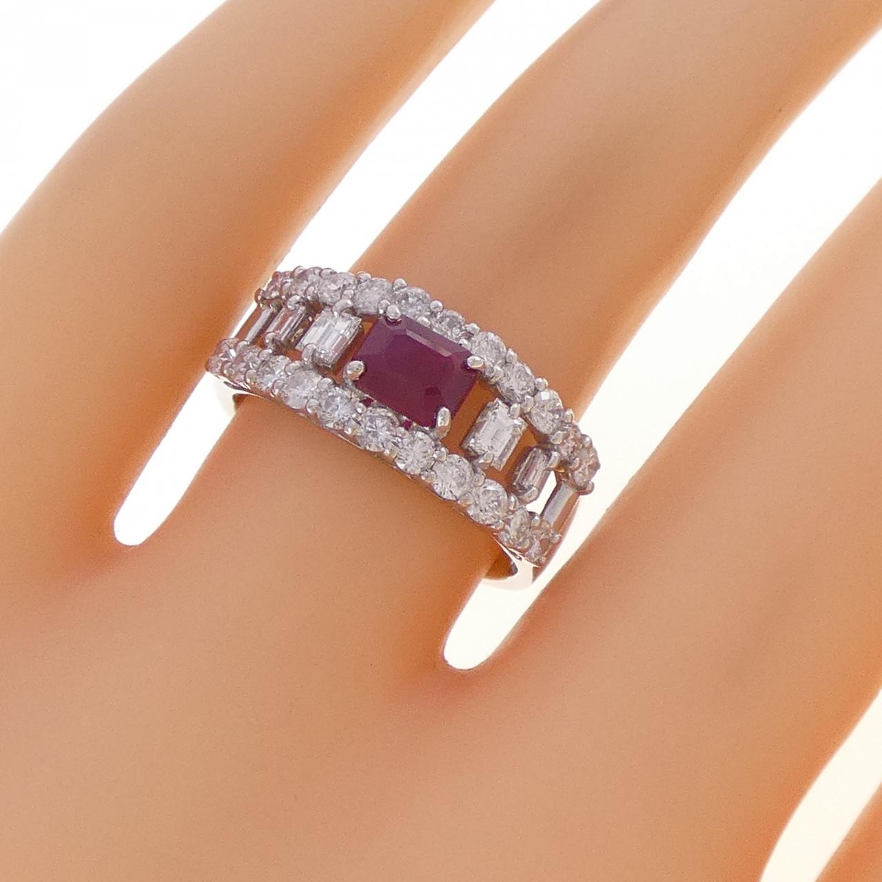 PT900 ルビー リング 1.04CT