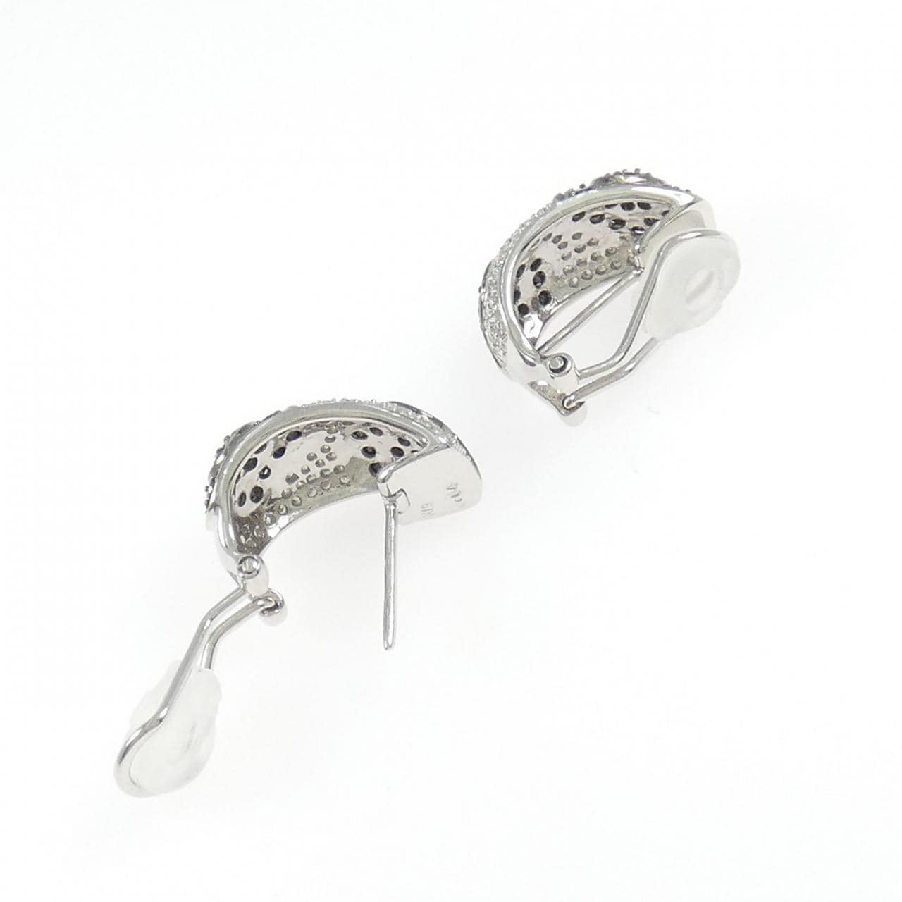 K18WG フラワー ダイヤモンド ピアス/イヤリング 1.28CT