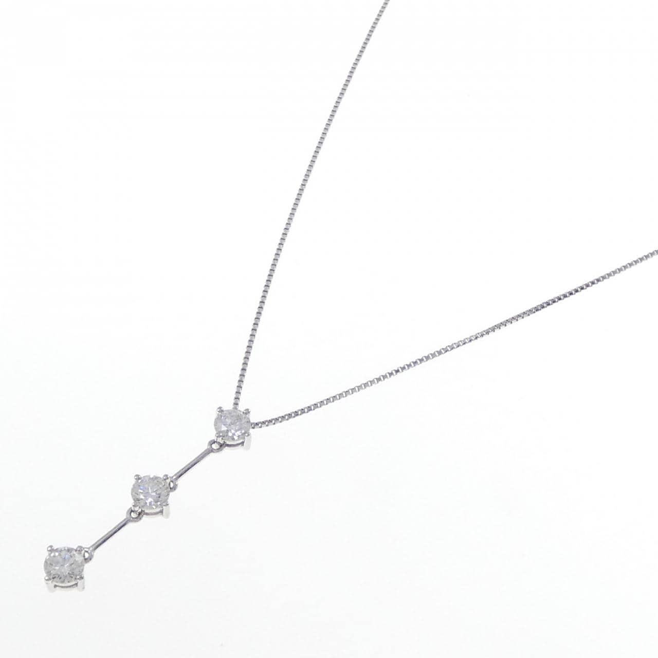 PT850 スリーストーン ダイヤモンド ネックレス 1.00CT