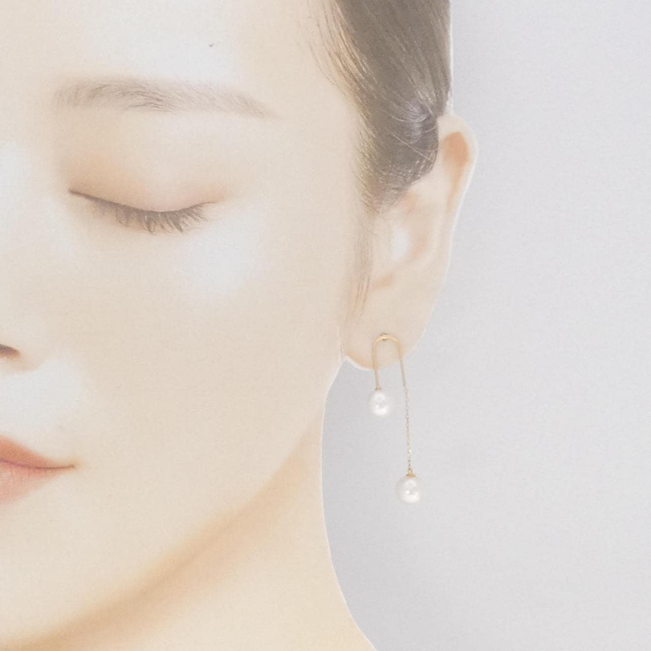 [BRAND NEW] K18YG Akoya pearl earrings