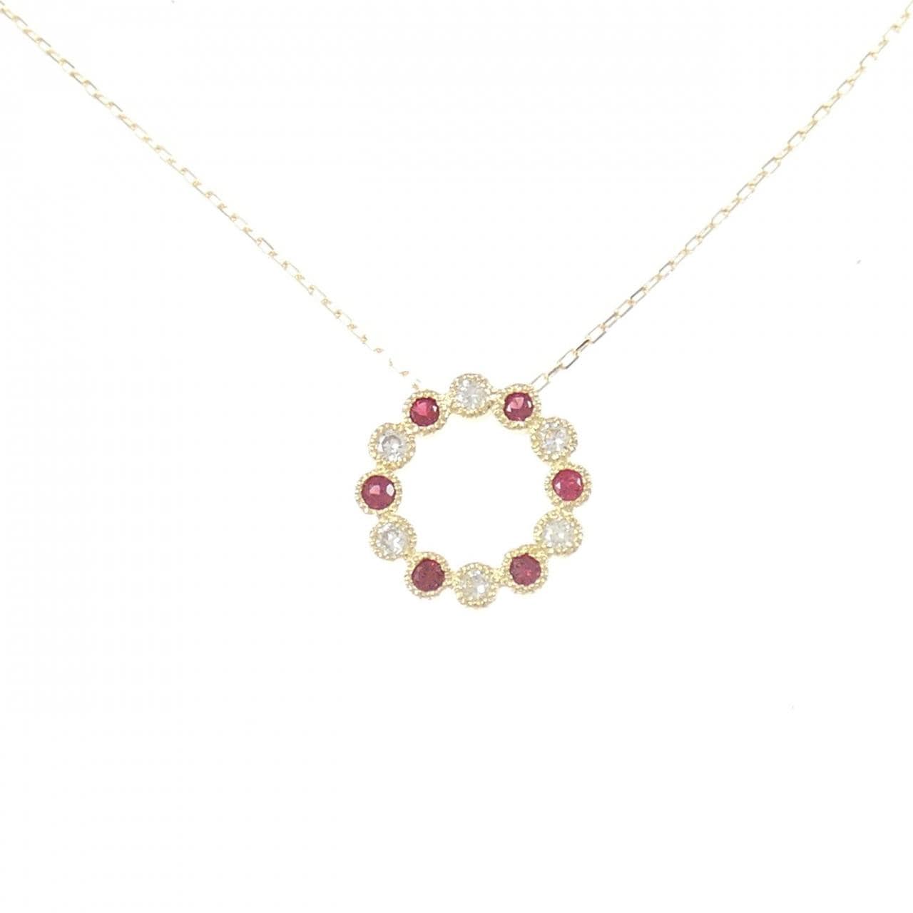 [BRAND NEW] K18YG Spinel Necklace