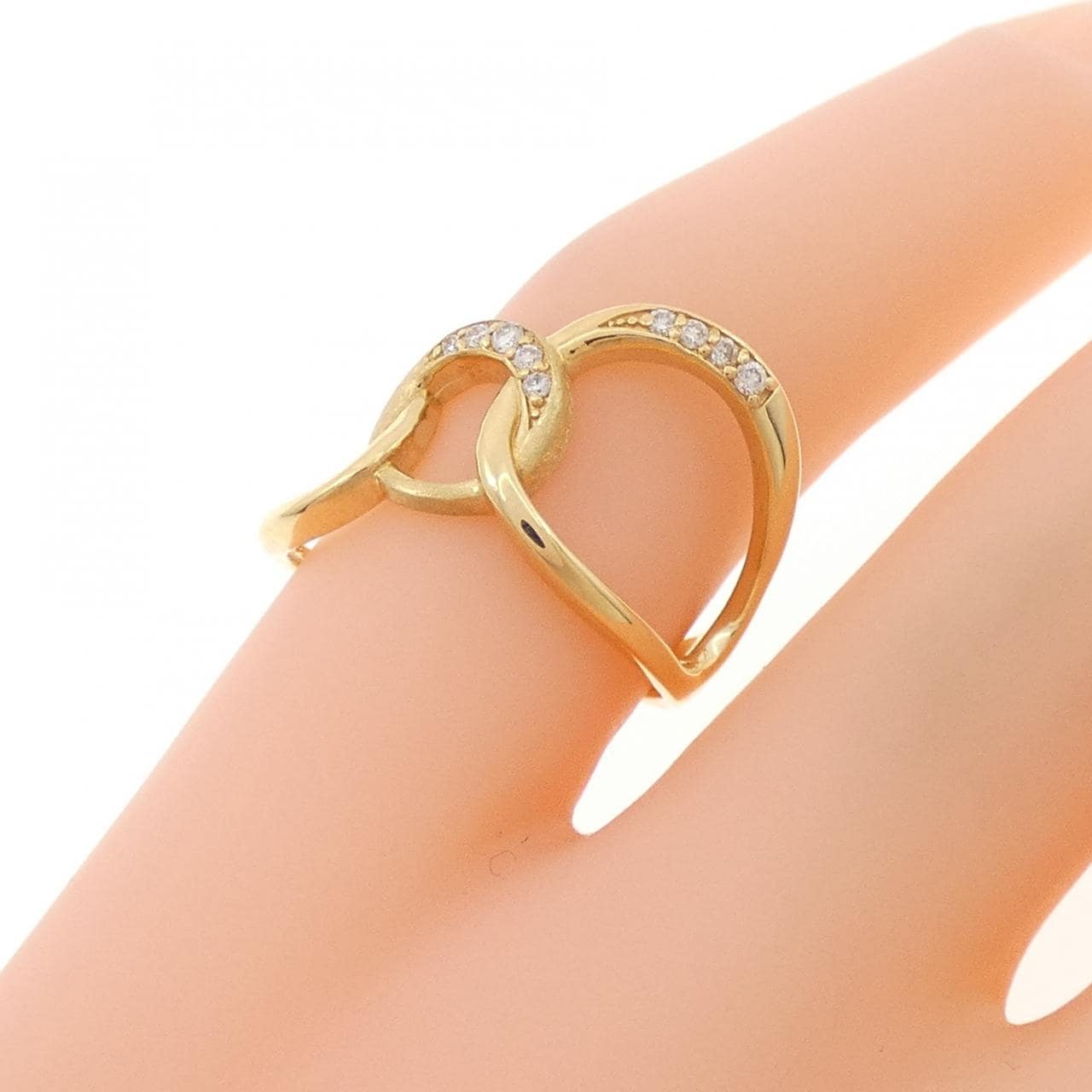 K18YG ダイヤモンド ピンキーリング 0.06CT