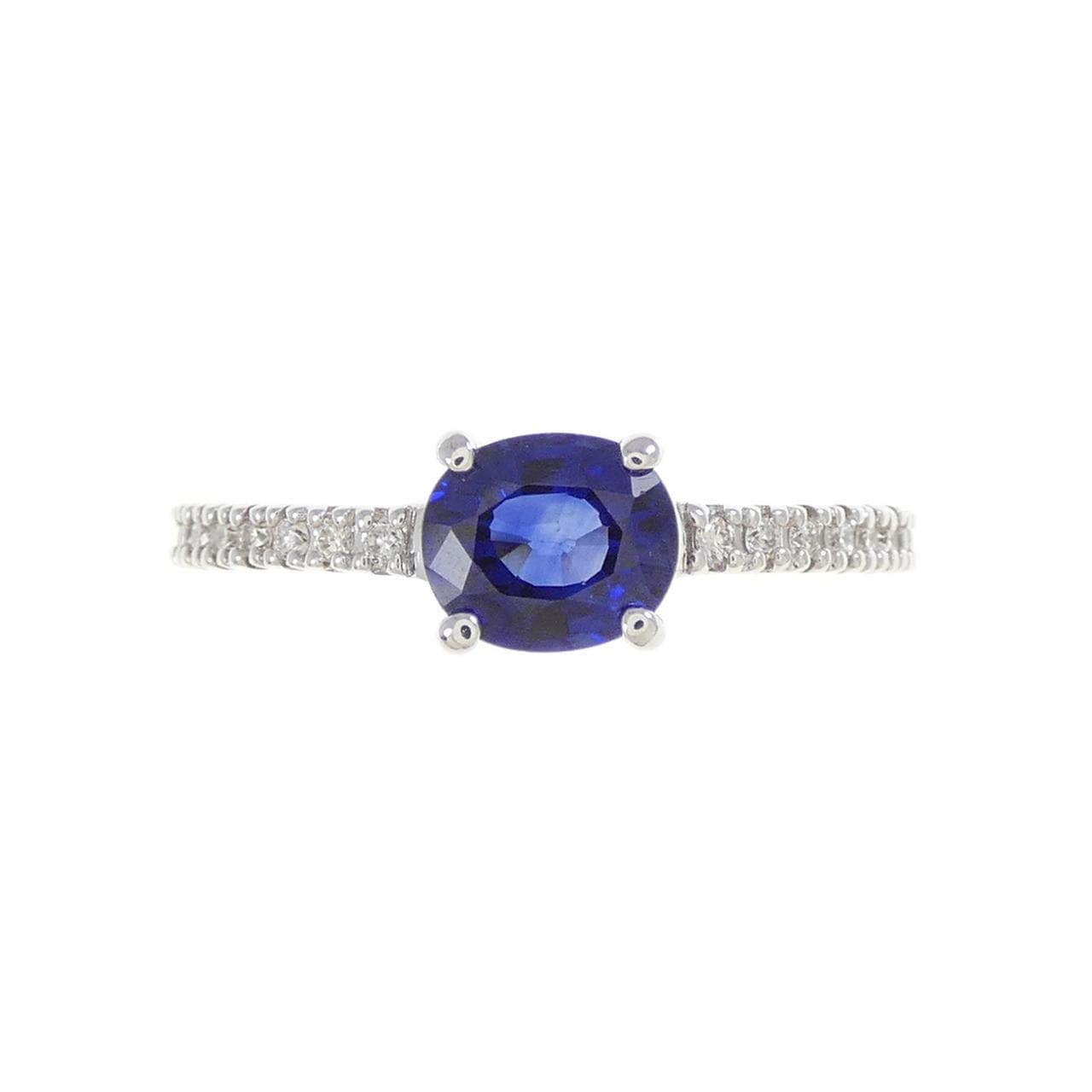 K18WG サファイヤ リング 0.888CT