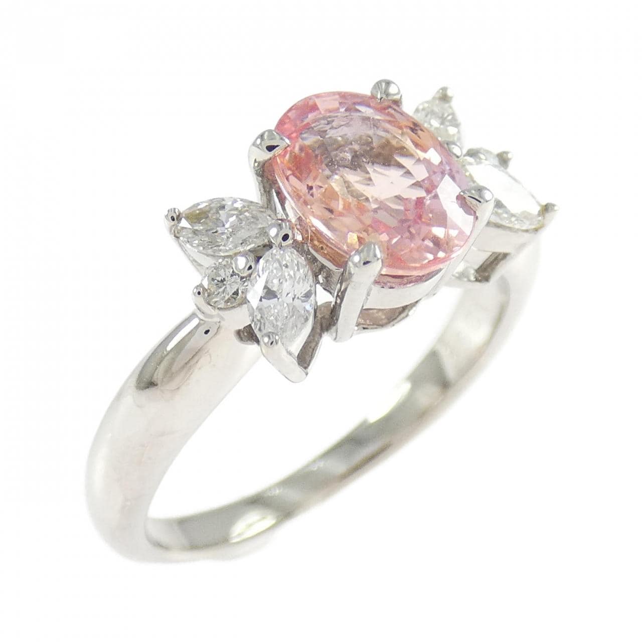 750WG サファイヤ リング 1.298CT