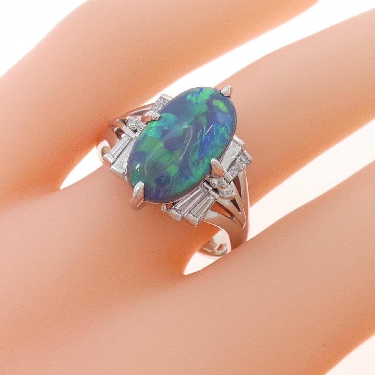 PT900 ブラックオパール リング 2.92CT