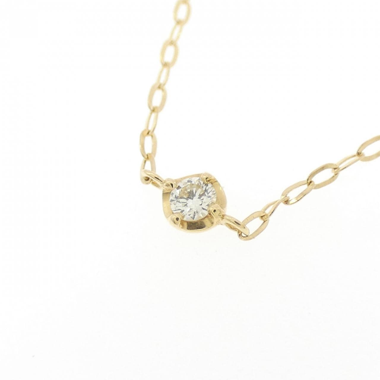 K18YG ダイヤモンド ネックレス 0.14CT