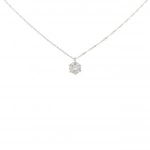 PT999/PT850 ソリティア ダイヤモンド ネックレス 0.4CT