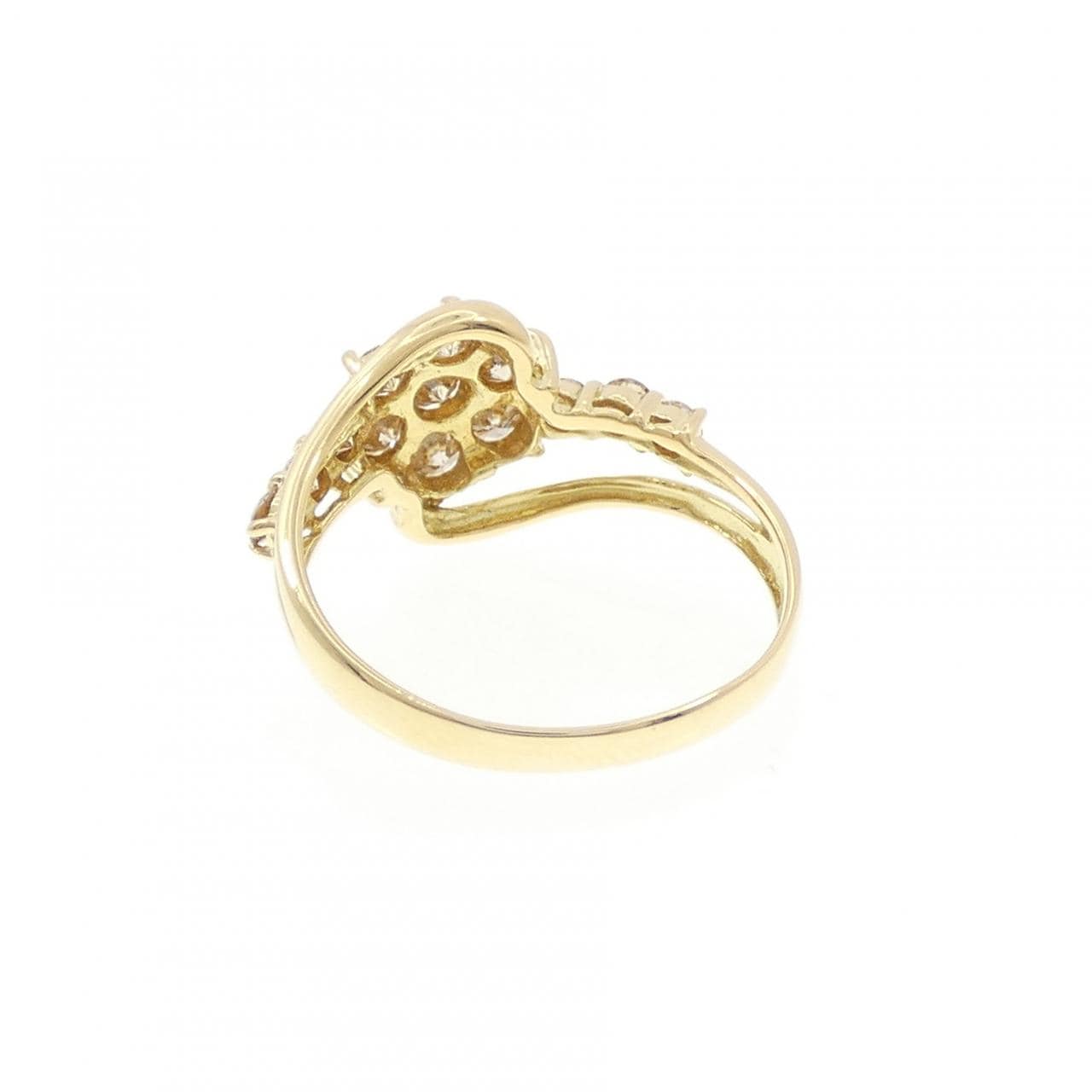 K18YG フラワー ダイヤモンド リング 1.00CT