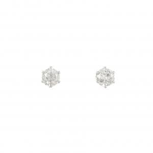 PT/PT900 ソリティア ダイヤモンド ピアス 1.065CT