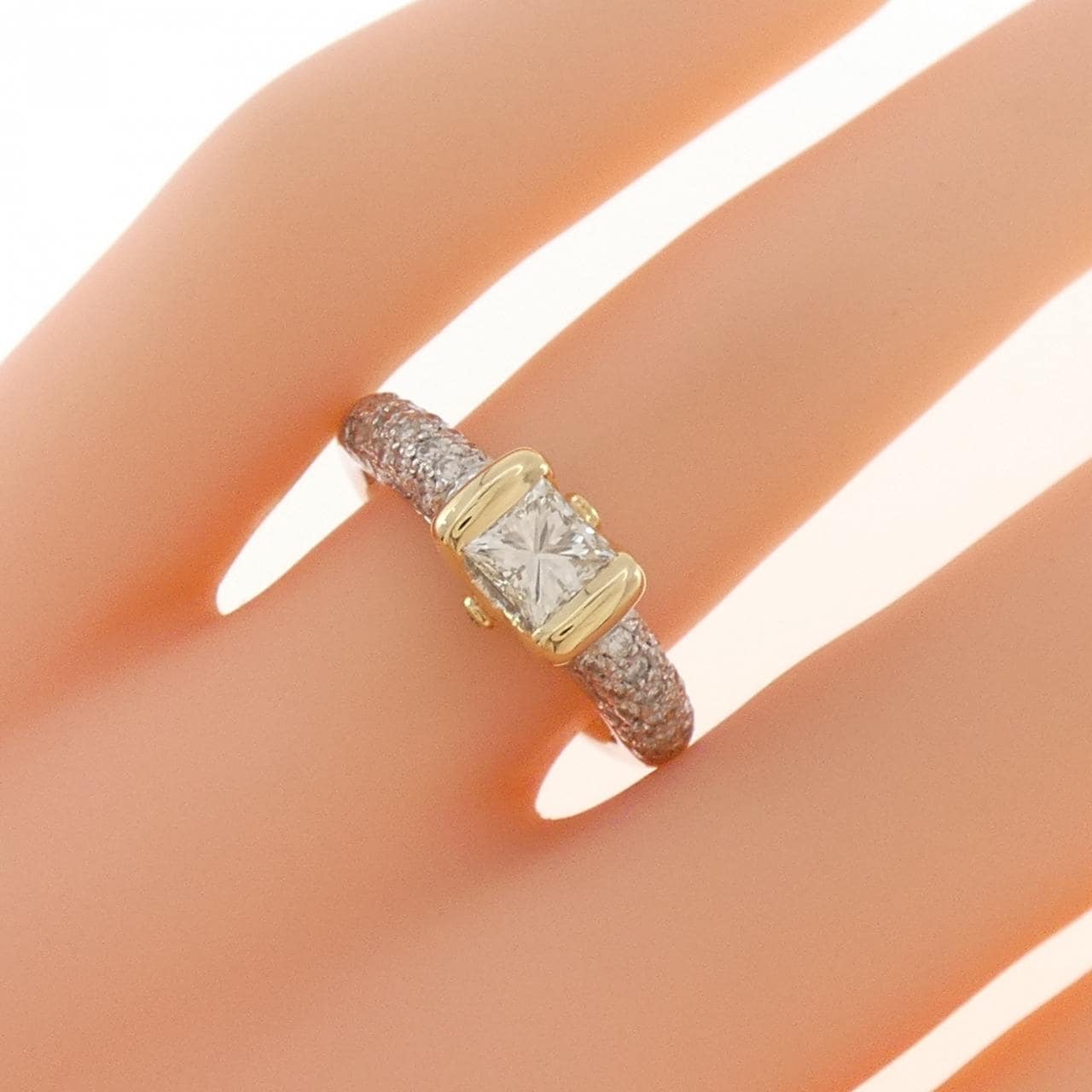 PT900/K18YG ダイヤモンド リング 0.54CT