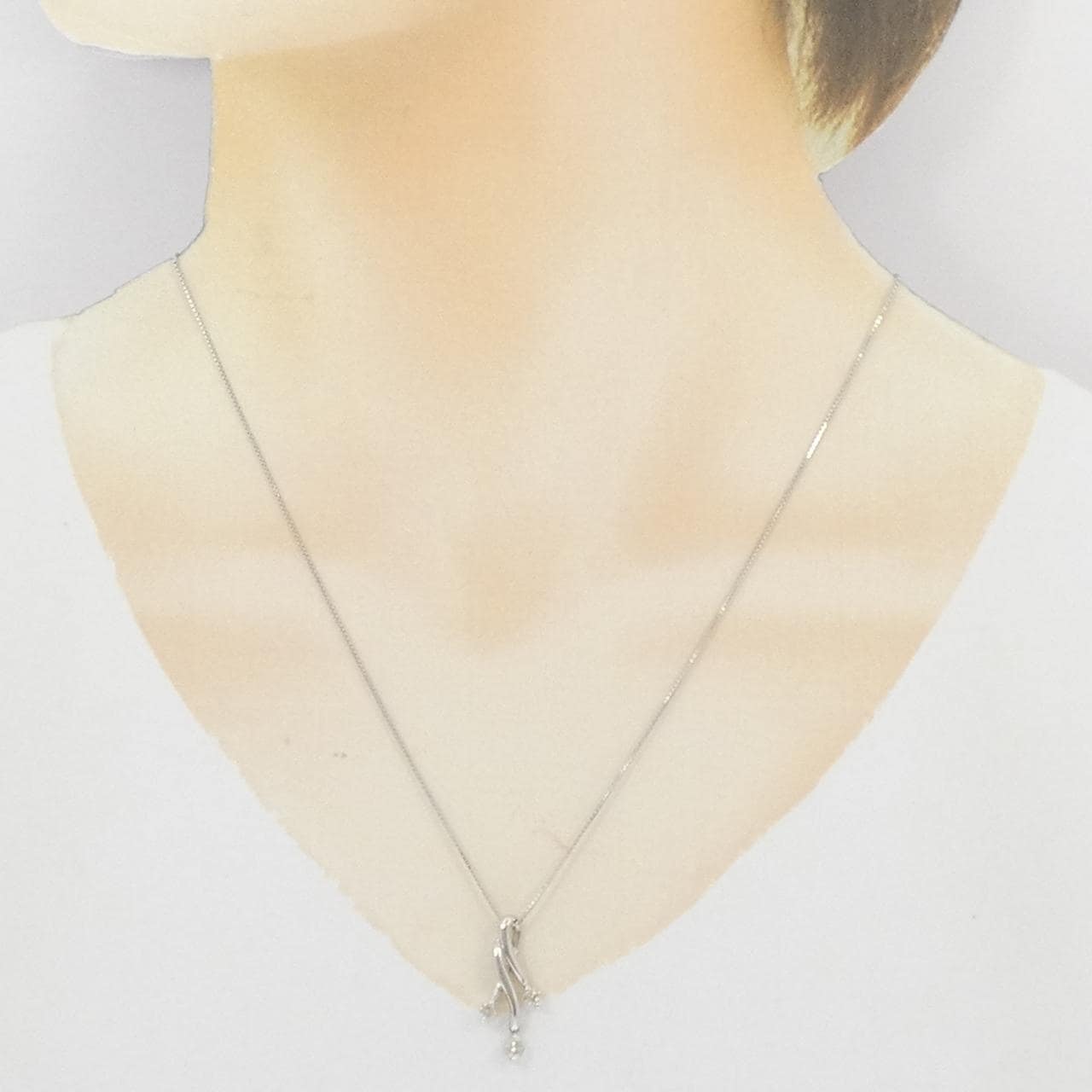 K18WG ダイヤモンド ネックレス 0.30CT