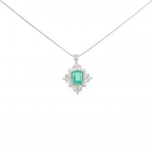 PT900/PT850 エメラルド ネックレス 0.38CT