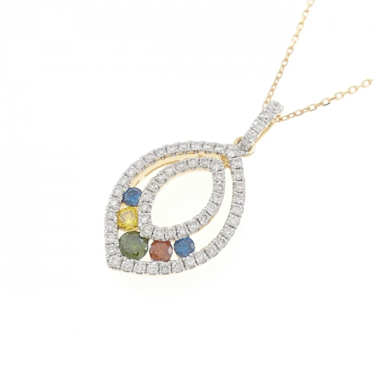 K18YG/K18WG ダイヤモンド ネックレス 0.31CT