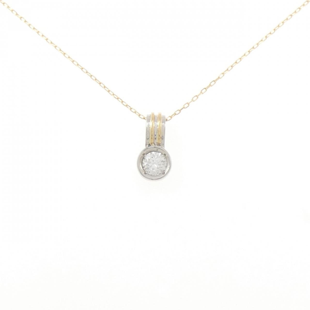 K18YG/PT900 ダイヤモンド ネックレス 0.503CT