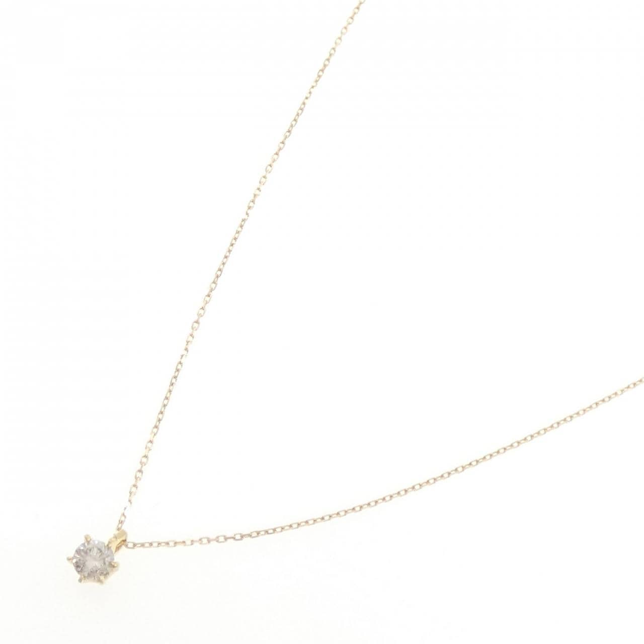 K18YG ソリティア ダイヤモンド ネックレス 0.20CT