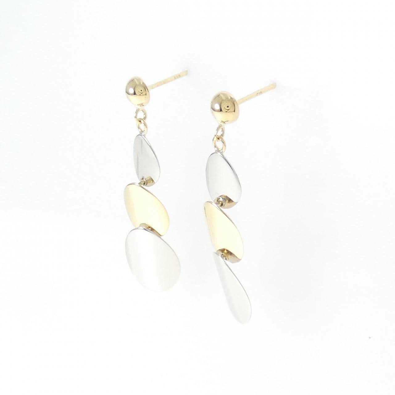 K18YG/PT ピアス