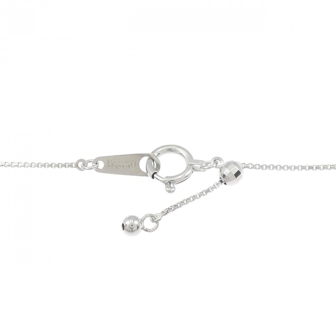 PT900/PT850 フラワー ダイヤモンド ネックレス 0.30CT